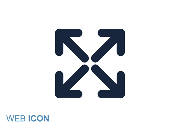 Quatre flèches en icône carrée — Image vectorielle