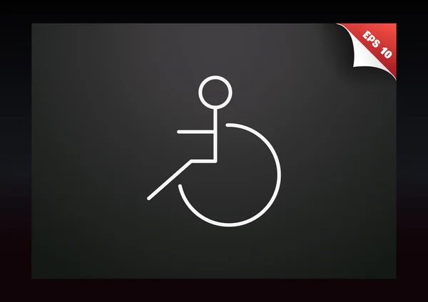 Инвалиды на инвалидной коляске — стоковый вектор