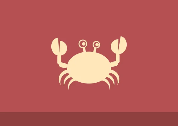 Ícone web de caranguejo — Vetor de Stock