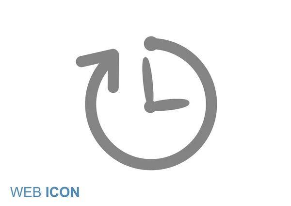 Egyszerű óra kerek nyíl ikonra — Stock Vector