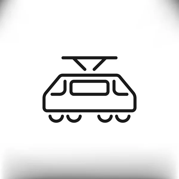 Einfaches Tram-Web-Symbol — Stockvektor