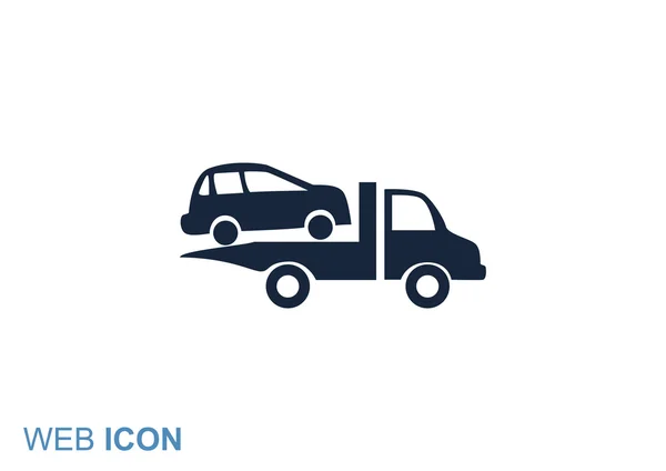 Auto Evakuierung Web-Symbol, einfache Vektor-Illustration — Stockvektor