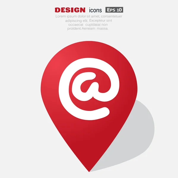 Geniş e-posta işareti web simgesi — Stok Vektör