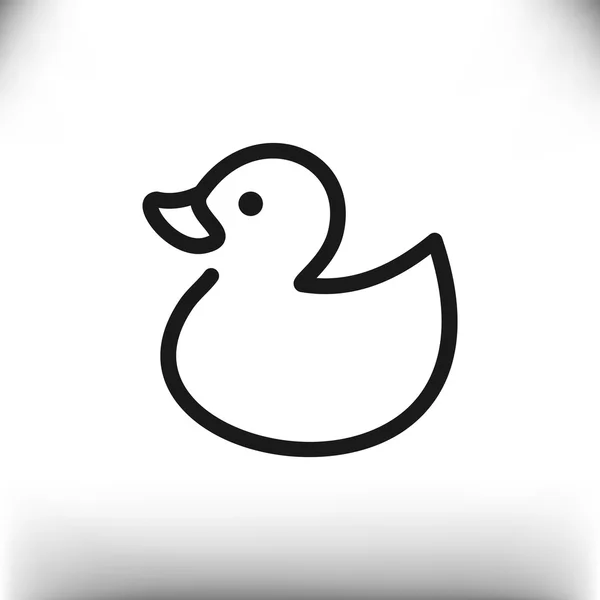 Toy duckling bosquejo icono web — Vector de stock