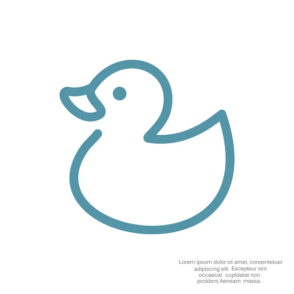 Toy duckling bosquejo icono web — Archivo Imágenes Vectoriales