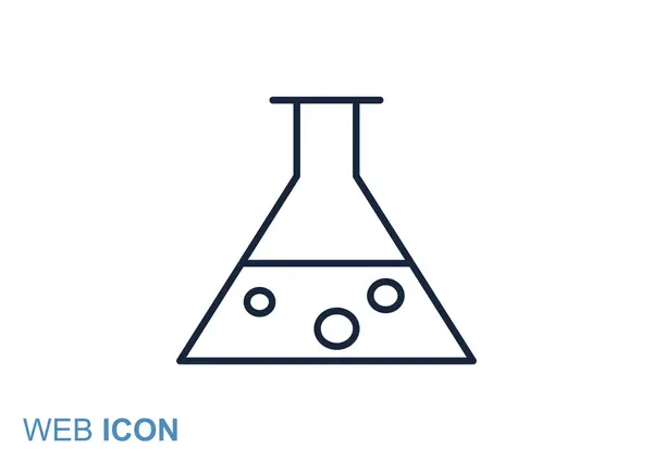 Chemiekolben einfaches Web-Symbol — Stockvektor