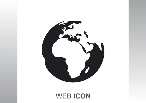 Planet Erde Web-Symbol — Stockvektor