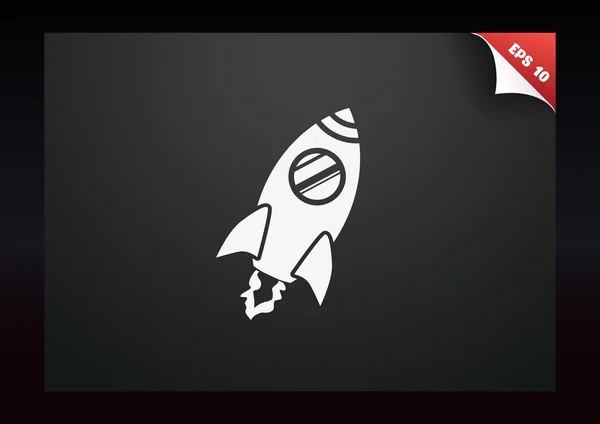 Simple rocket web icon — Stock Vector