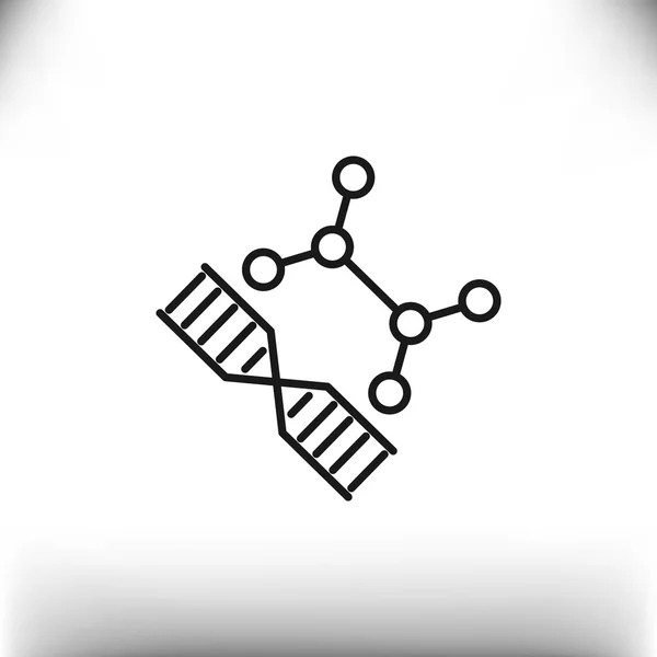 DNA genetik spindelväv ikonen — Stock vektor