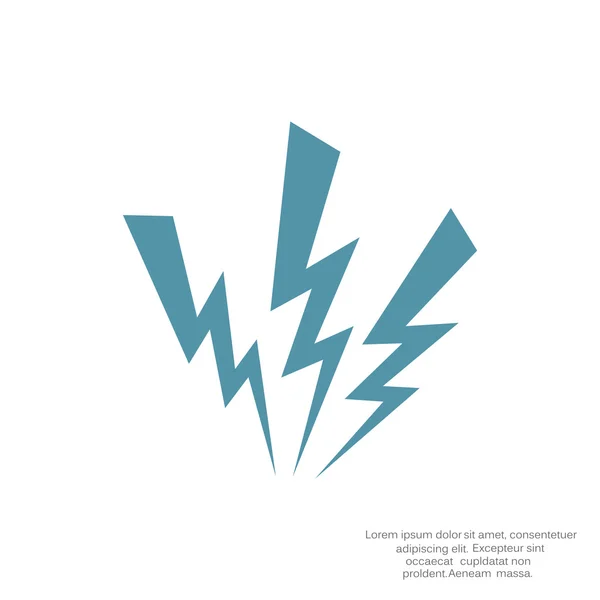 Drei Blitze Web-Symbol — Stockvektor