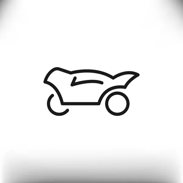 Icono web de motocicleta simple, ilustración de vector de contorno — Archivo Imágenes Vectoriales