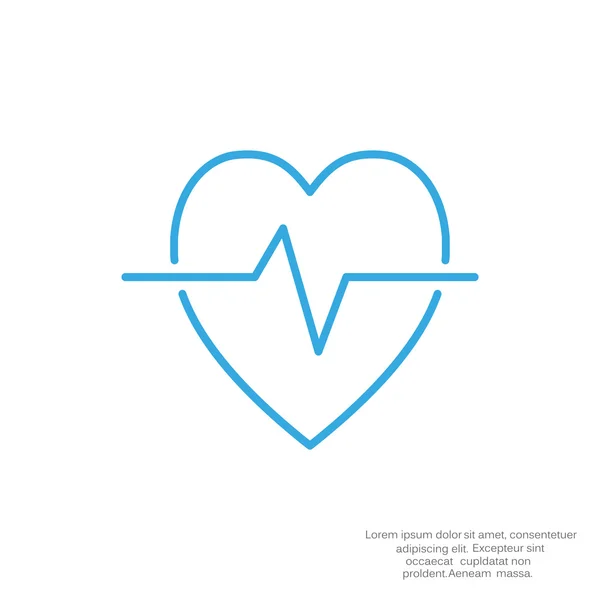 Symbole cardiologie icône simple — Image vectorielle