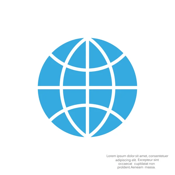Basit küre web simgesi — Stok Vektör