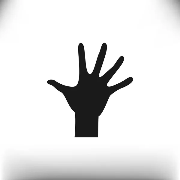 Otwarta dłoń tkanina ikona — Wektor stockowy