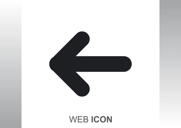 Flèche pointant à gauche icône — Image vectorielle