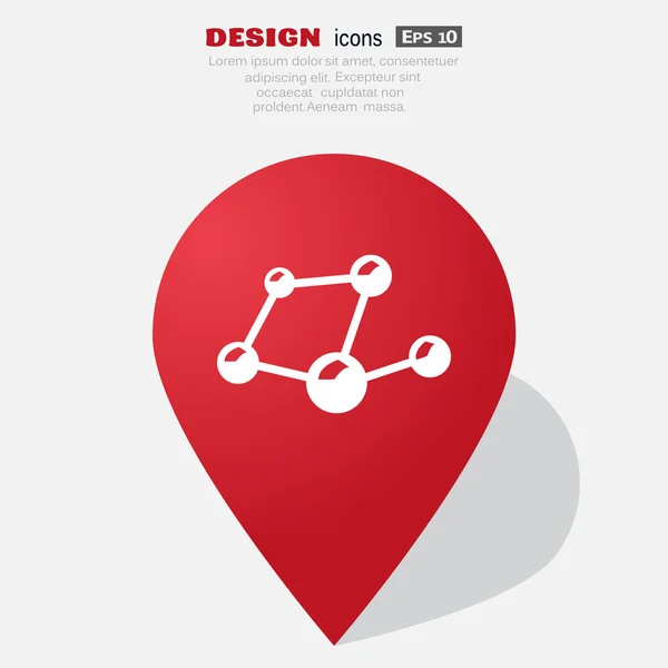 Icono web compuesto molecular — Archivo Imágenes Vectoriales