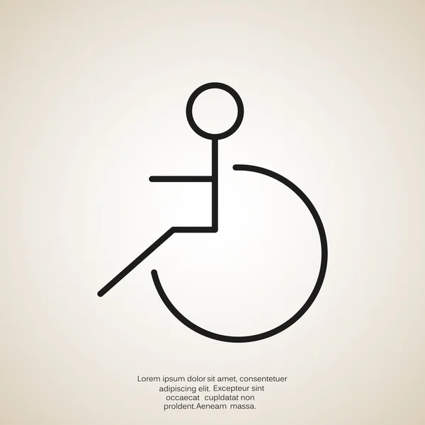 Инвалиды на инвалидной коляске — стоковый вектор