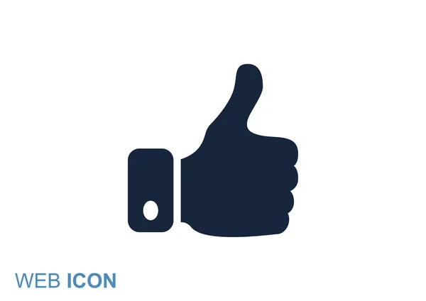 Pulgar encima del icono web — Vector de stock