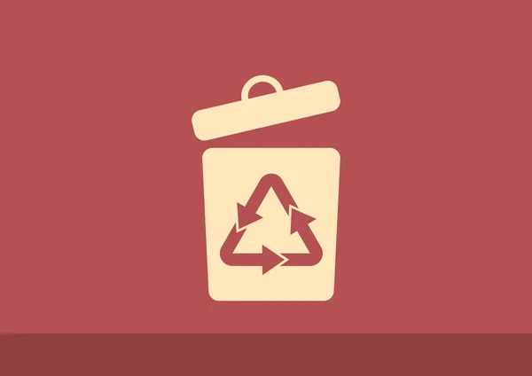 Symbole de recyclage des déchets avec l'icône des flèches, illustration vectorielle simple — Image vectorielle