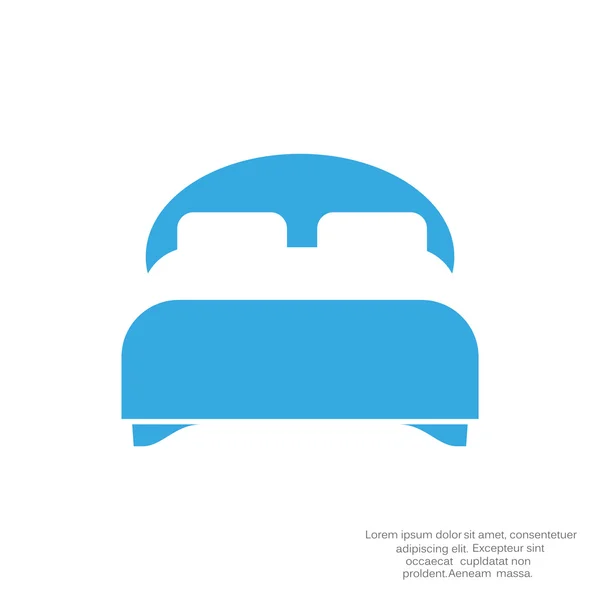 Double bed web icon — Stock Vector