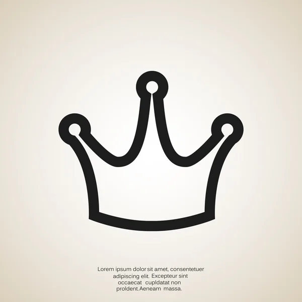 Icono de corona, concepto vip — Archivo Imágenes Vectoriales