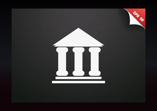 Bank building symbol icon — Stock Vector