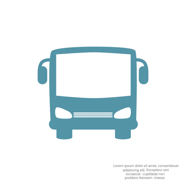 Ícone web frontal de ônibus simples — Vetor de Stock