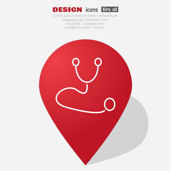 Stethoscope simple web icon