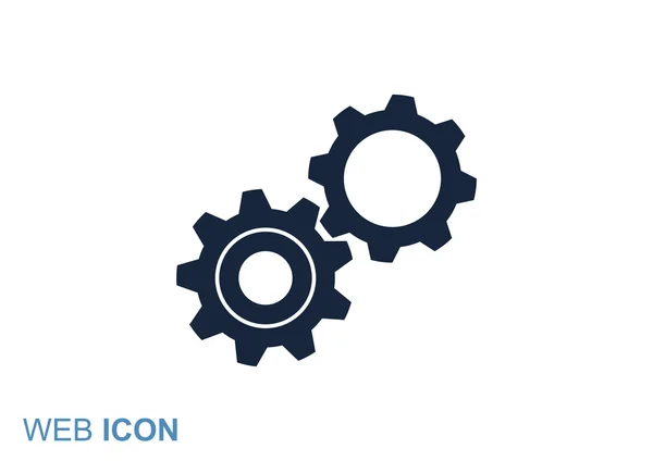 Rundade gears enkel ikon — Stock vektor