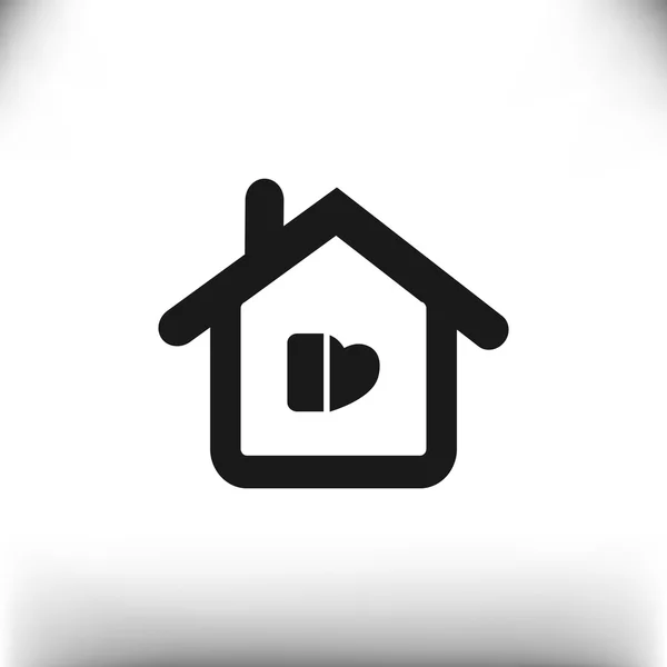 Εικονίδιο σπίτι απλό web — Διανυσματικό Αρχείο