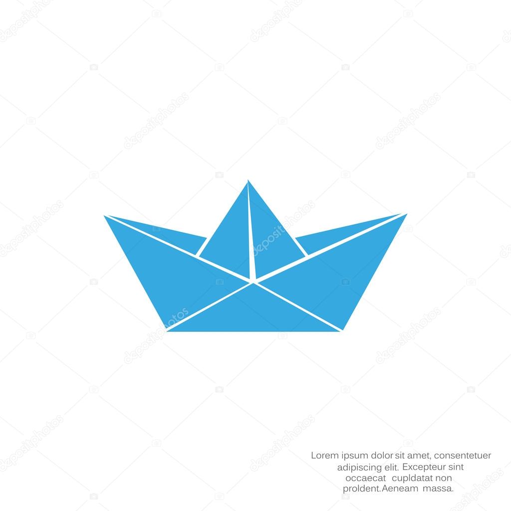 Paper ship simpe web icon