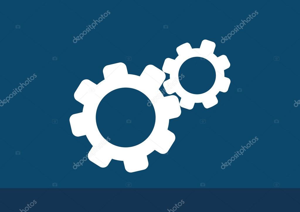 Rounded gears simple icon