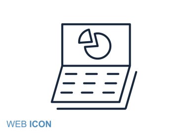 Basit laptop ekran simgesini grafikte ile