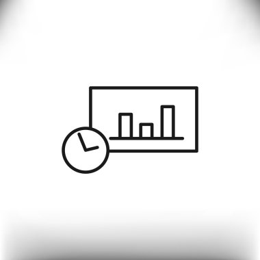 Saat web simgesi, basit vektör çizim grafik