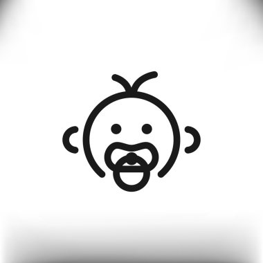 Bebek emziği ile basit simgesi