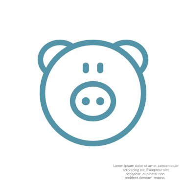 Domuz kafa basit web simgesi