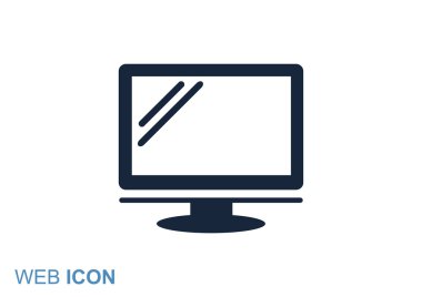 Boş monitör ekran web simgesi