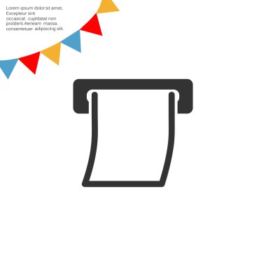 Yarık, basit vektör çizim çıkıyor kağıt onay