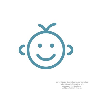 Mutlu bir çocuk yüzü doodle