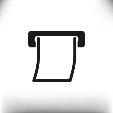 Yarık, basit vektör çizim çıkıyor kağıt onay