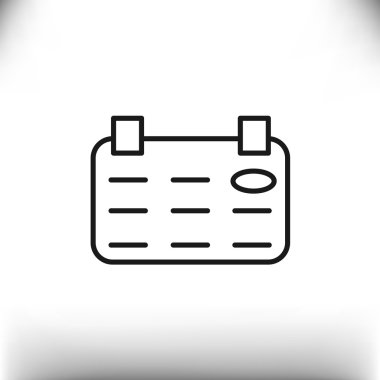 Takvim basit web simgesi yaprak