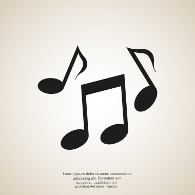 Müzik web simgesi notlar