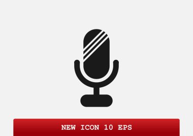 Basit mikrofon web simgesi