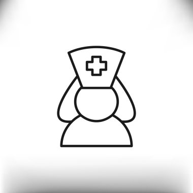 Hemşire siluet web simgesi