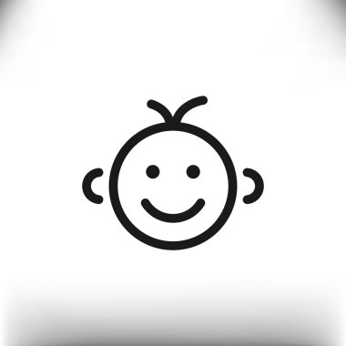 Mutlu bir çocuk yüzü doodle