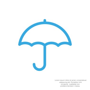 Basit anahat şemsiye web simgesi