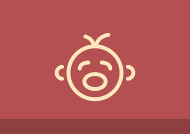 Ağlayan bebek siluet