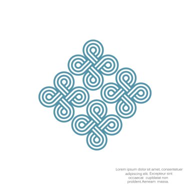 Eğrisi simetrik şekiller desen