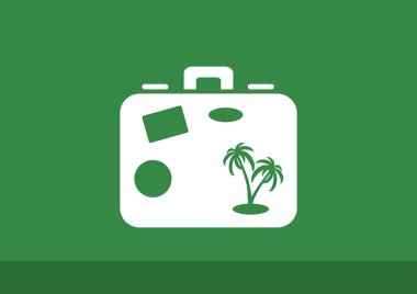 Turist bavul basit web simgesi