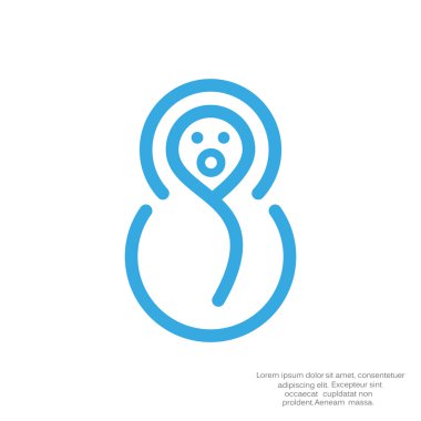 Basit çizgiler bebek bebek simge